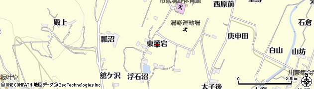 福島県福島市飯坂町湯野（東愛宕）周辺の地図