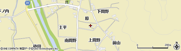 福島県伊達市梁川町大関原周辺の地図