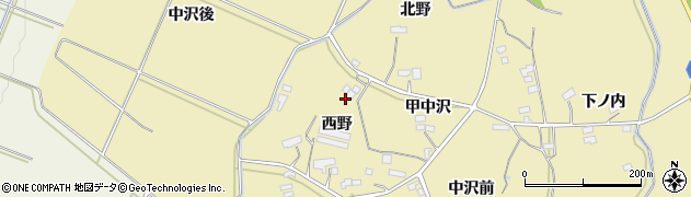 福島県伊達市梁川町大関西野周辺の地図