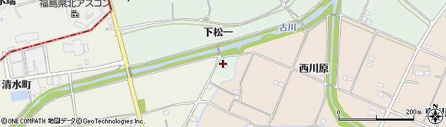 福島県伊達市保原町中瀬（下松一）周辺の地図