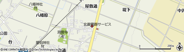 福島県伊達市梁川町新田屋敷通46周辺の地図