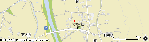福島県伊達市梁川町大関（間野）周辺の地図