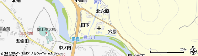 福島県福島市飯坂町湯野（穴原）周辺の地図