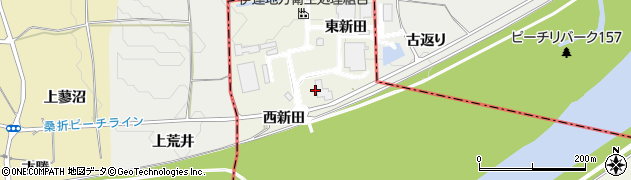 福島県伊達市保原町（西新田）周辺の地図