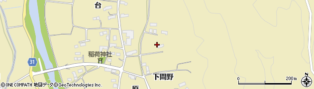 福島県伊達市梁川町大関（下間野）周辺の地図
