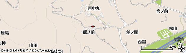 福島県桑折町（伊達郡）松原（熊ノ前）周辺の地図