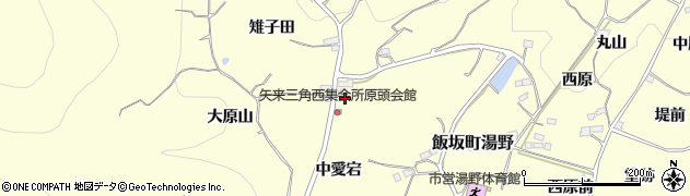 福島県福島市飯坂町湯野原頭周辺の地図