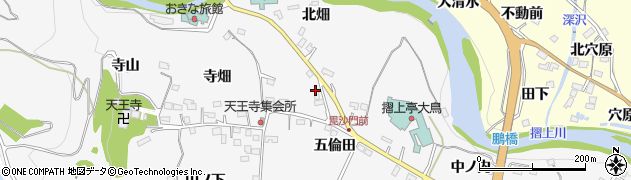福島県福島市飯坂町内畑周辺の地図