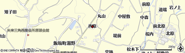 福島県福島市飯坂町湯野西原周辺の地図