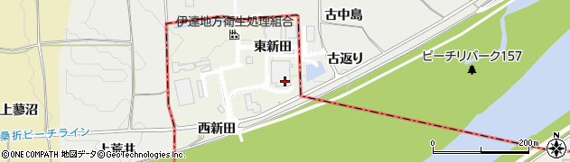 福島県伊達市保原町東新田周辺の地図