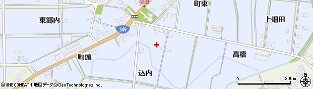 福島県伊達市梁川町柳田込内周辺の地図