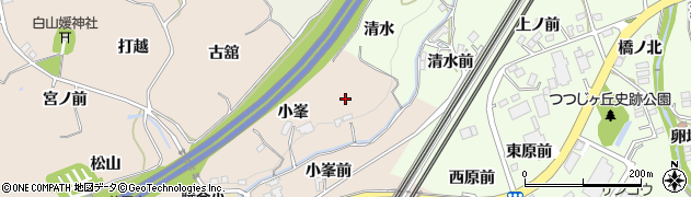 福島県桑折町（伊達郡）成田（小峯）周辺の地図