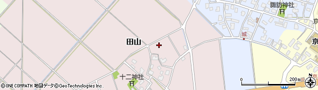新潟県阿賀野市田山周辺の地図