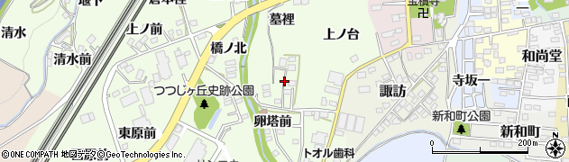 福島県桑折町（伊達郡）万正寺（下万正寺）周辺の地図