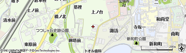 福島県伊達郡桑折町万正寺上ノ台周辺の地図