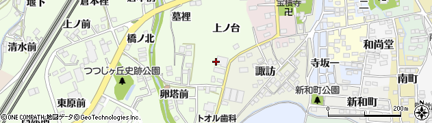 福島県桑折町（伊達郡）万正寺（上ノ台）周辺の地図