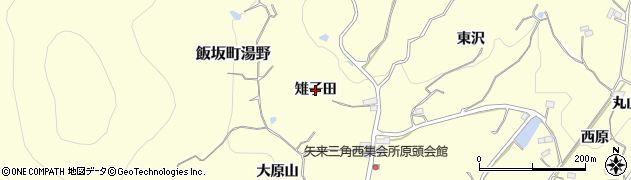 福島県福島市飯坂町湯野（雉子田）周辺の地図