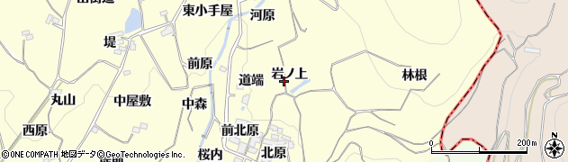 福島県福島市飯坂町湯野岩ノ上周辺の地図
