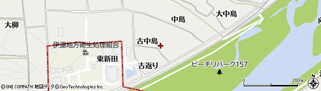福島県桑折町（伊達郡）伊達崎（古中島）周辺の地図