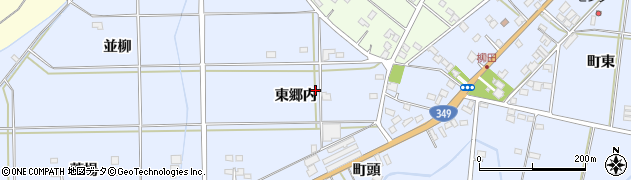 福島県伊達市梁川町柳田（東郷内）周辺の地図
