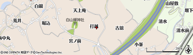 福島県桑折町（伊達郡）成田（打越）周辺の地図