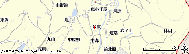 福島県福島市飯坂町湯野前原周辺の地図