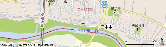 新潟県新潟市江南区二本木周辺の地図