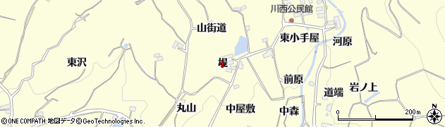 福島県福島市飯坂町湯野（堤）周辺の地図