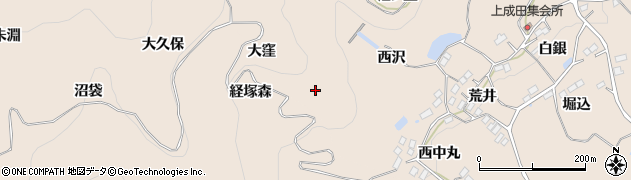 福島県桑折町（伊達郡）成田（大窪）周辺の地図