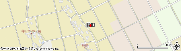 新潟県阿賀野市蒔田周辺の地図
