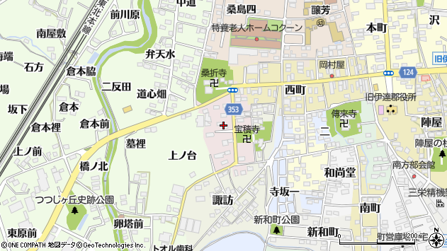 〒969-1628 福島県伊達郡桑折町新町の地図