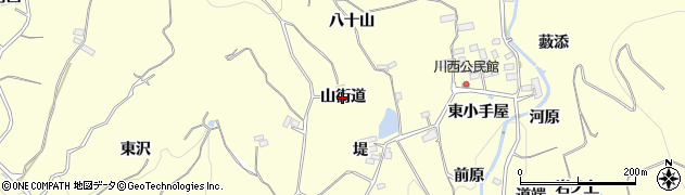 福島県福島市飯坂町湯野（山街道）周辺の地図