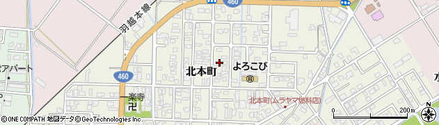 新潟県阿賀野市北本町周辺の地図