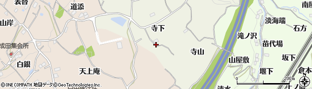 福島県桑折町（伊達郡）平沢（寺下）周辺の地図