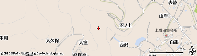 福島県伊達郡桑折町成田西沢周辺の地図