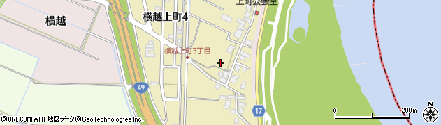 新潟県新潟市江南区横越上町3丁目周辺の地図