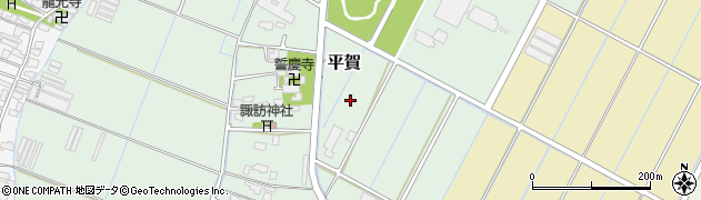 新潟県新潟市江南区平賀周辺の地図