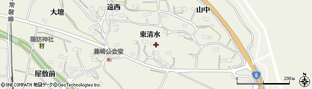 福島県新地町（相馬郡）駒ケ嶺（東清水）周辺の地図