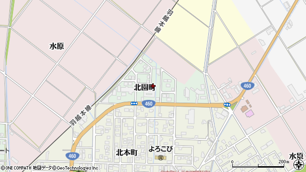 〒959-2014 新潟県阿賀野市北園町の地図