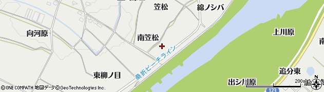 福島県伊達郡桑折町伊達崎南笠松周辺の地図