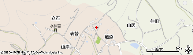 福島県伊達郡桑折町成田道添11周辺の地図