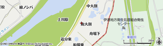 福島県桑折町（伊達郡）伊達崎（南大割）周辺の地図