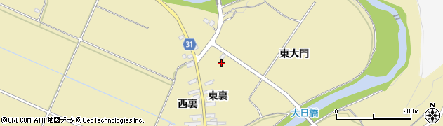福島県伊達市梁川町大関東大門周辺の地図