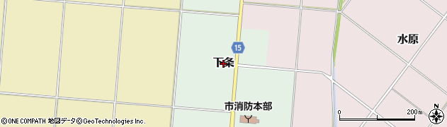 新潟県阿賀野市下条周辺の地図