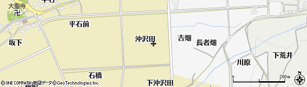福島県桑折町（伊達郡）上郡（沖沢田）周辺の地図