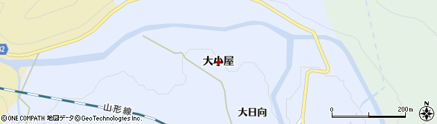 山形県米沢市大小屋周辺の地図