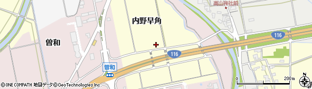 新潟県新潟市西区内野早角周辺の地図