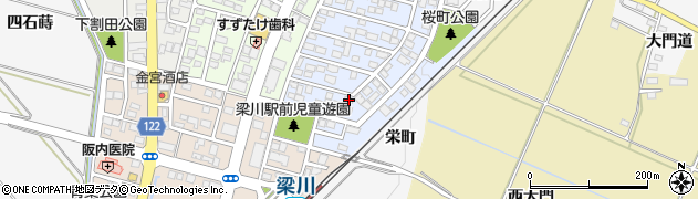 福島県伊達市梁川町桜町43周辺の地図
