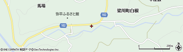 福島県伊達市梁川町白根宮本周辺の地図