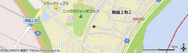 新潟県新潟市江南区横越上町周辺の地図